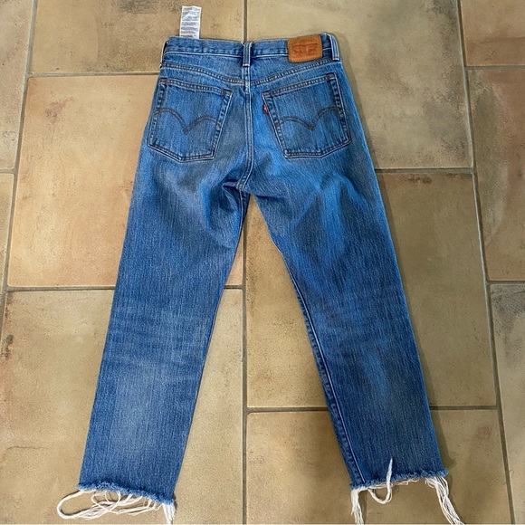 Levi’s White Oak Cone Denim Wedgie button fly 26 retro blogger fav raw crop - Picture 4 of 14